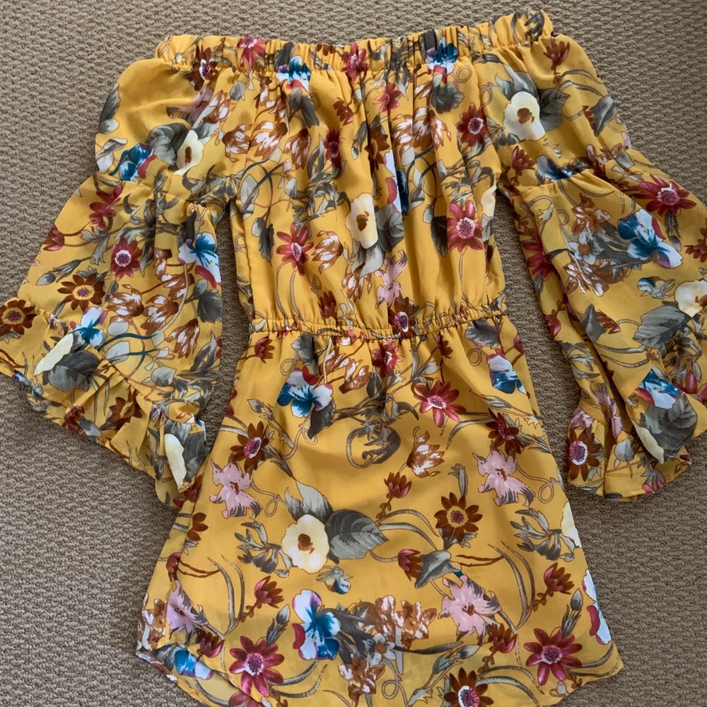 Ruched Flower Dress